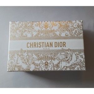 DIOR Holiday Limited Edition Empty Gold Gift Box 8.5"x5.5" With Dior Tissue Pape